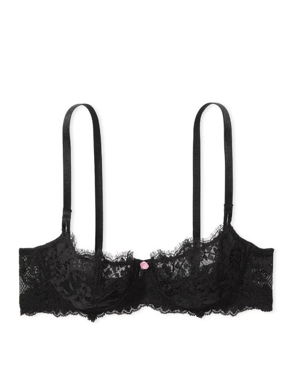 New! Victoria’s Secret Black Wicked Unlined Lace Balconette Bra 32B 34688